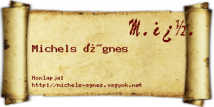 Michels Ágnes névjegykártya